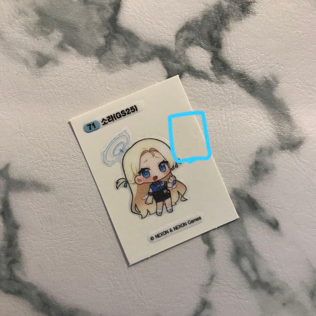 ブルーアーカイブ ブルアカ 韓国 GS25コラボ パン ステッカー ソラ