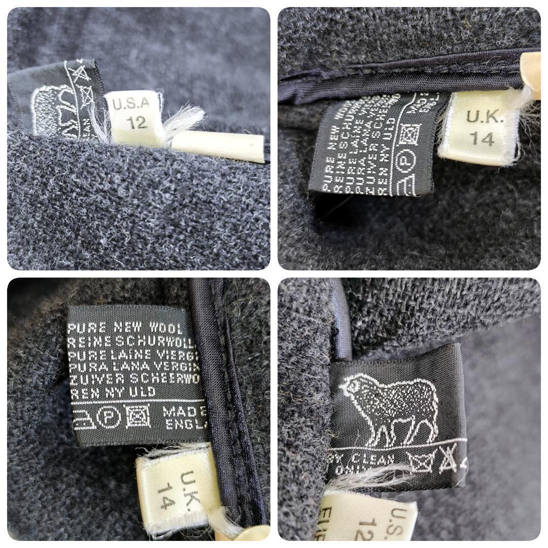 希少 SHIPS ダッフルコート ヘリンボーン ウール 100% ムーアブルック