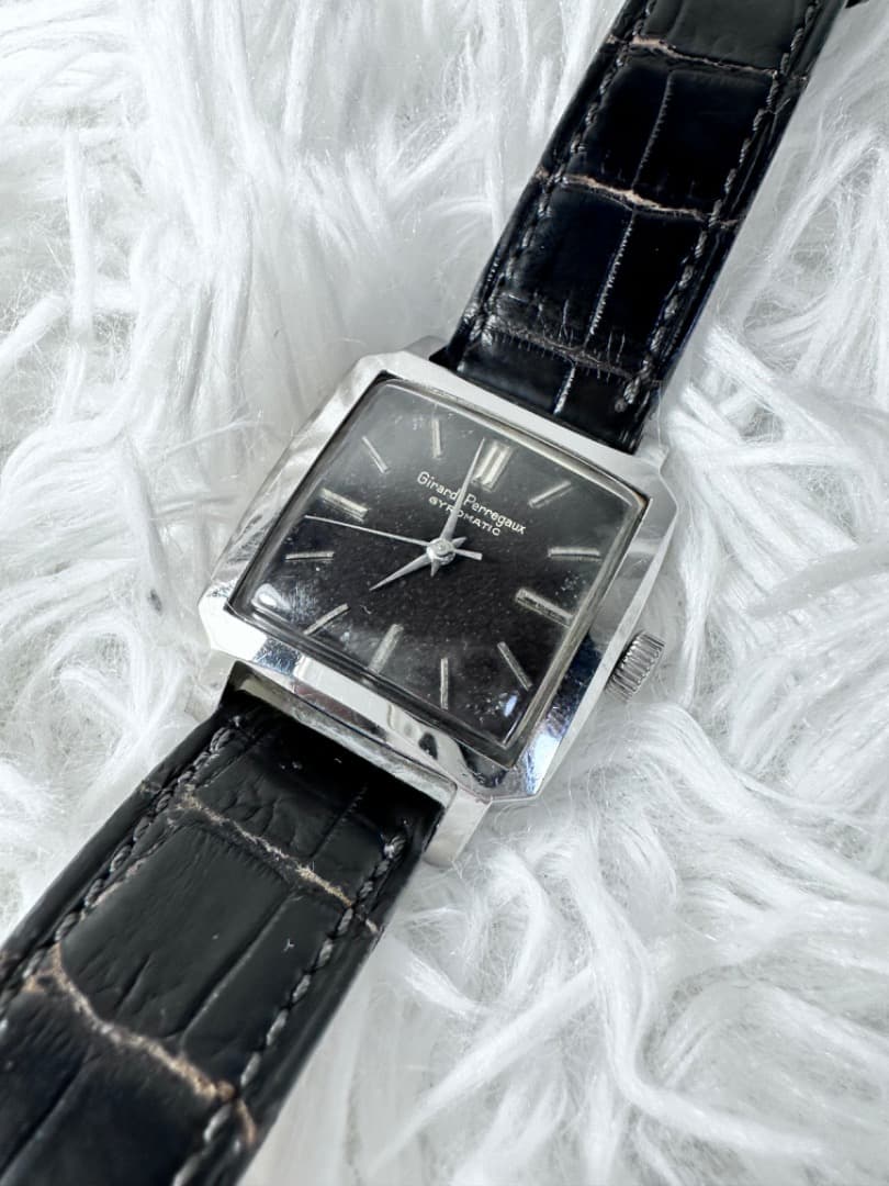 ジラールペルゴ 1950s 17石自動巻Cal.21 130 スクエア クロコ革 ジラールペルゴ 1950s 17石自動巻Cal.21 130 スクエア クロコ革 - メルカリ
