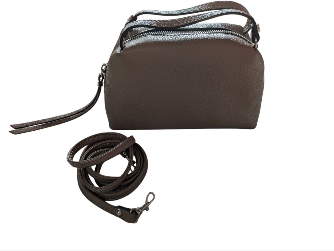 美品】ジャンニキャリーニ アリファ S 2way シボ革 ベージュ