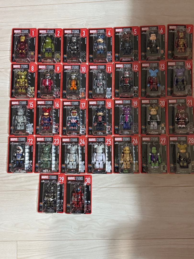 d*7様 Happyくじ MARVEL ベアブリック賞　全30種コンプセット☆ MARVEL STUDIOS / Happyくじ「BE@RBRICK」 - Happyくじ
