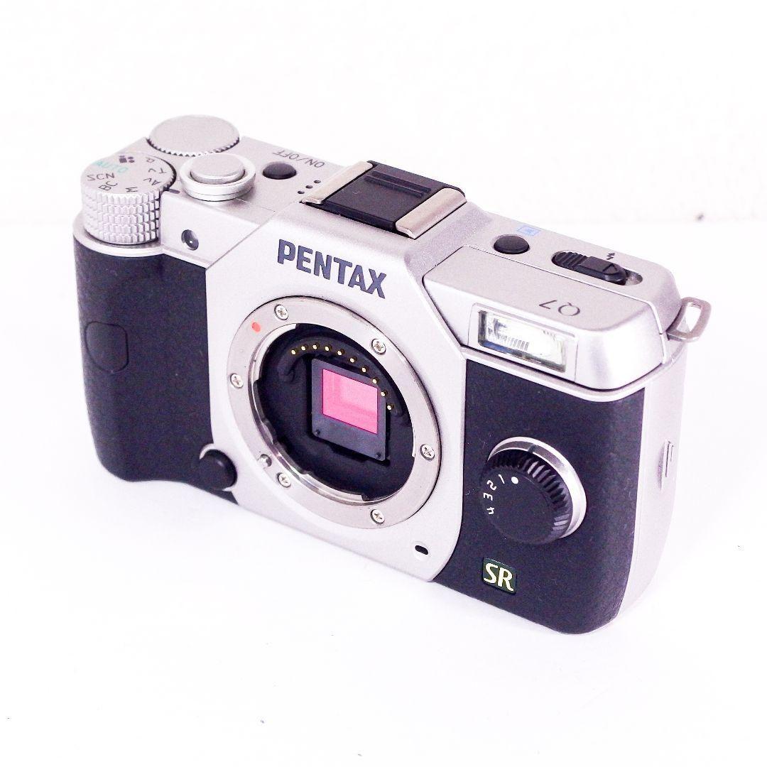 完動美品 PENTAX Q7 シルバー ダブルズームセット 元箱バッテリー充電