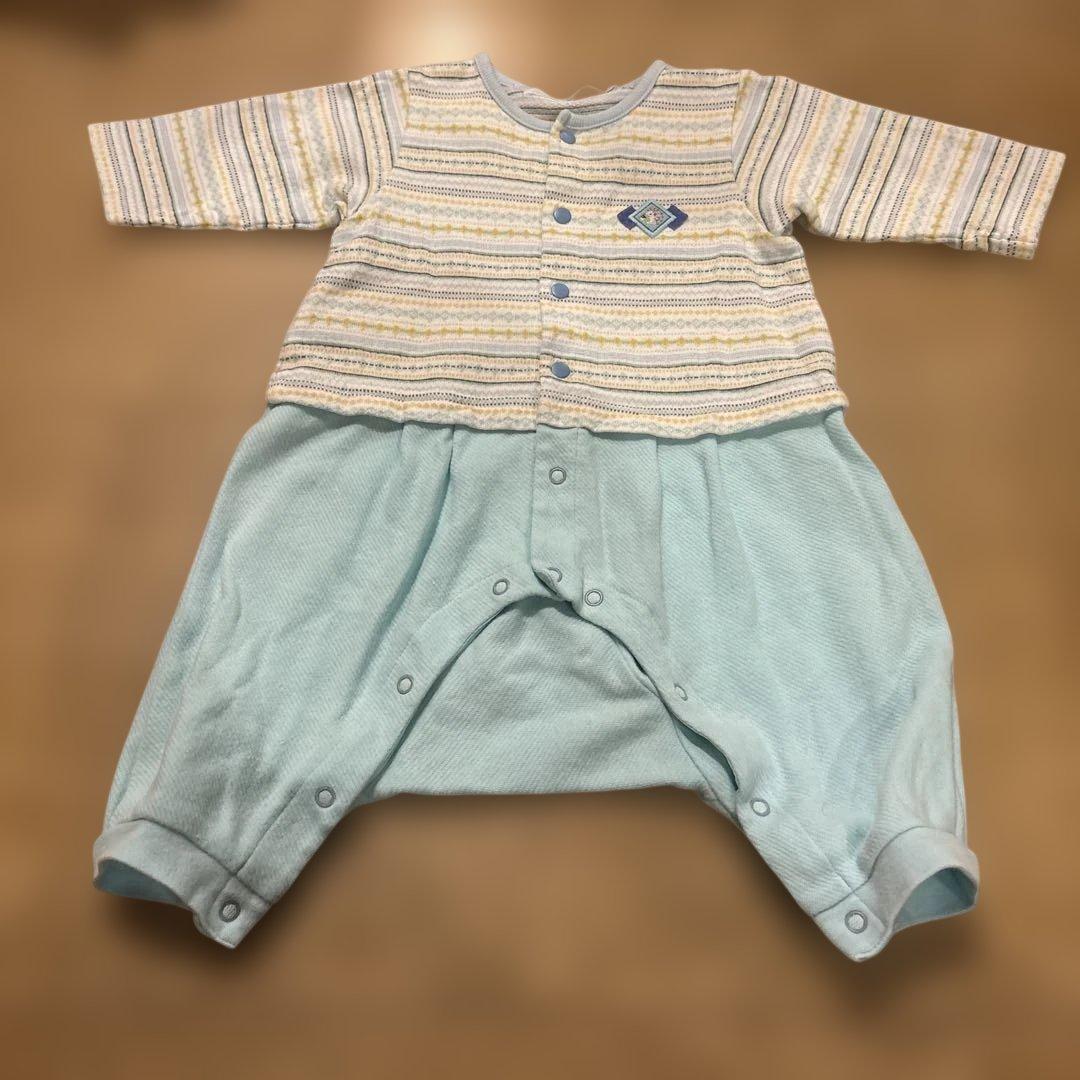 familiar カバーオール 60cm 水色 ロンパース - メルカリ
