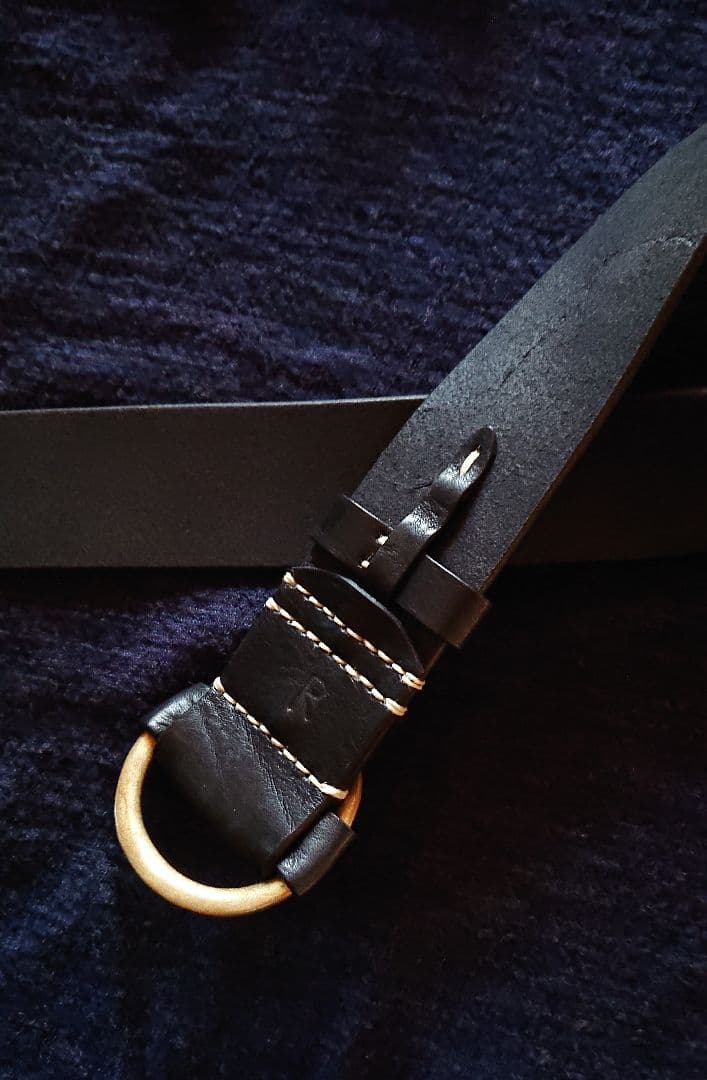 45R☆本革 リングベルト/ダークブラウン♪