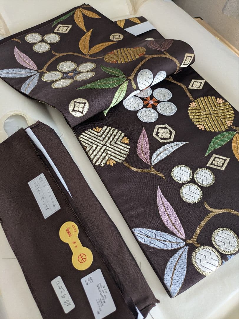 西陣織老舗白寿苑笹菱文様梅豪華袋帯 - メルカリ