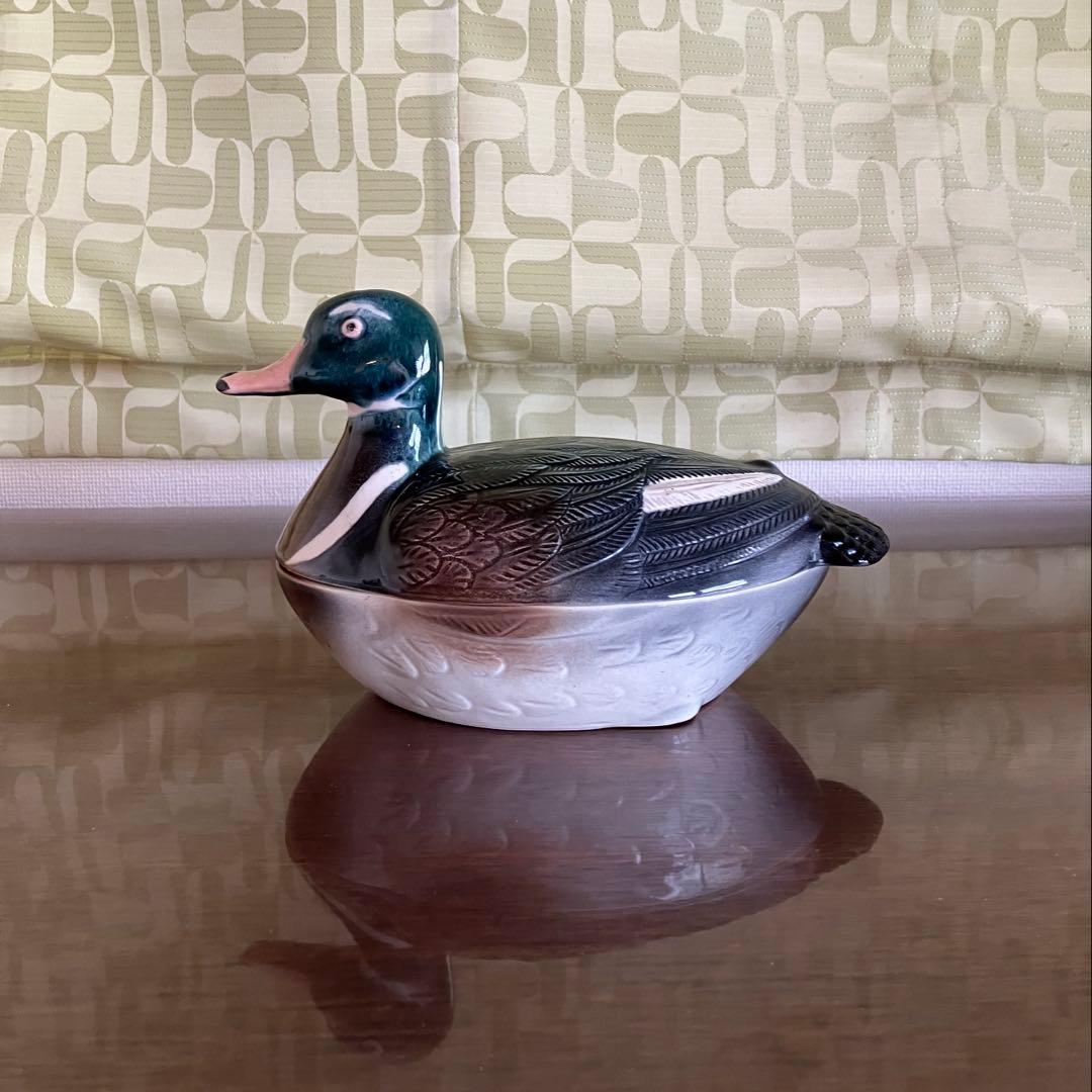 Chy　ミッシェル・コーガン　カモ　鴨パテポット　テリーヌポット　フランス ヴィンテージ ダックテリーヌポット Michel Caugant(ミッシェル