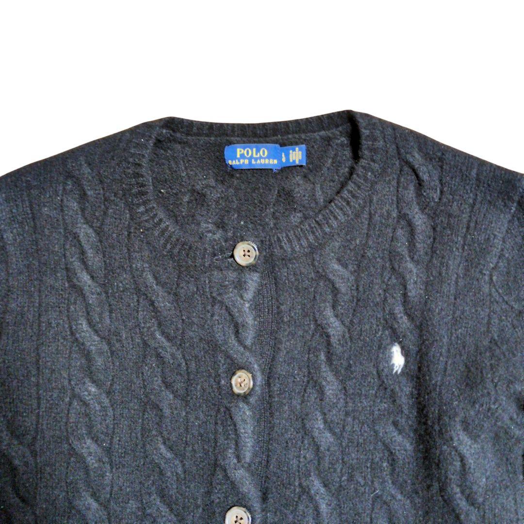 ポロラルフローレン ケーブルニット カーディガン カシミヤ混 ホース