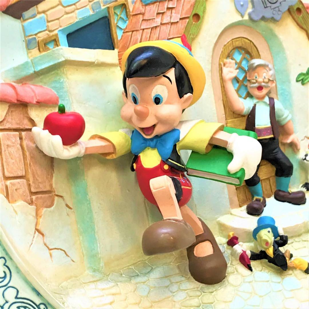 ピノキオ フィガロ ジミニークリケット ゼペットじいさん レリーフ