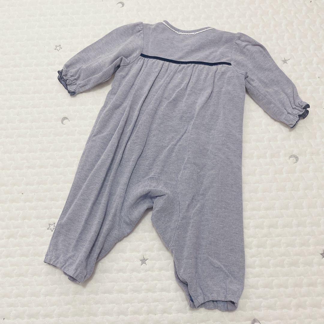 極美品 ファミリア ロンパース 鹿子 水色 70 - メルカリ