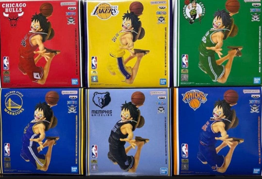 ONE PIECE BASE SHOP NBA ルフィ6種類コンプリートセット - メルカリ