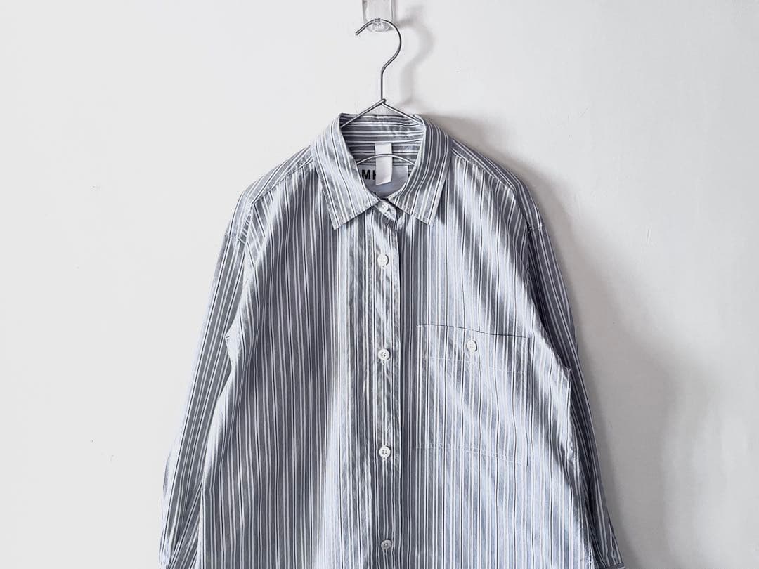 2025今季新作 マーガレットハウエル ストライプコットンシャツ