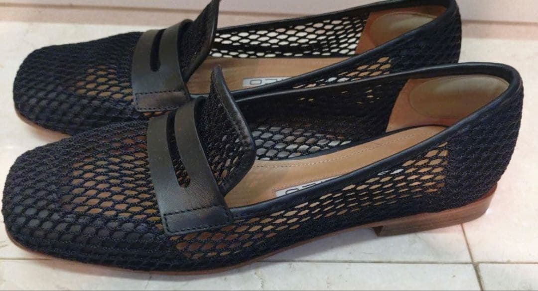 PELLICO メッシュローファー 黒 37 - メルカリ