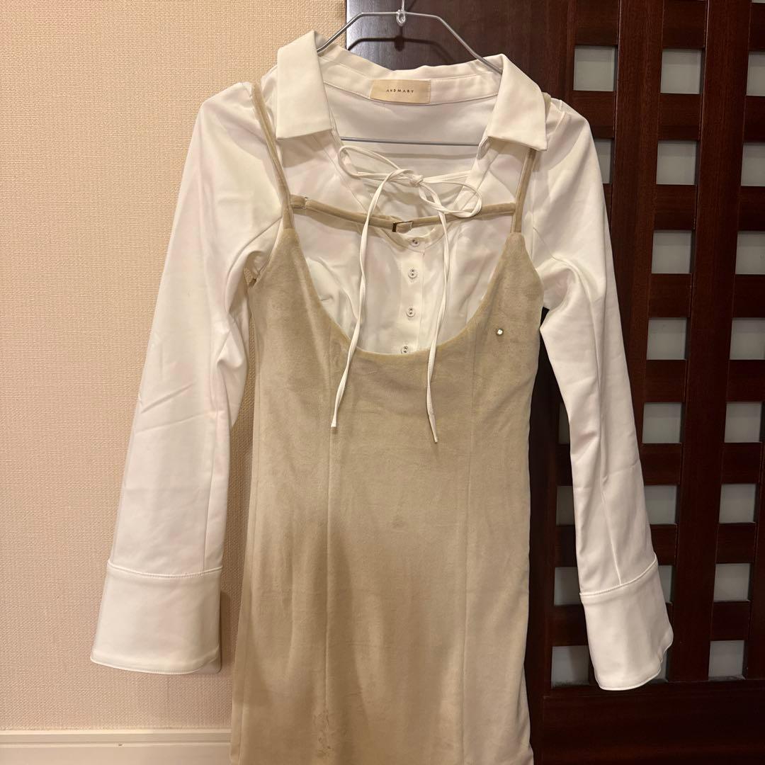 andmary Betty velour mini dress - メルカリ