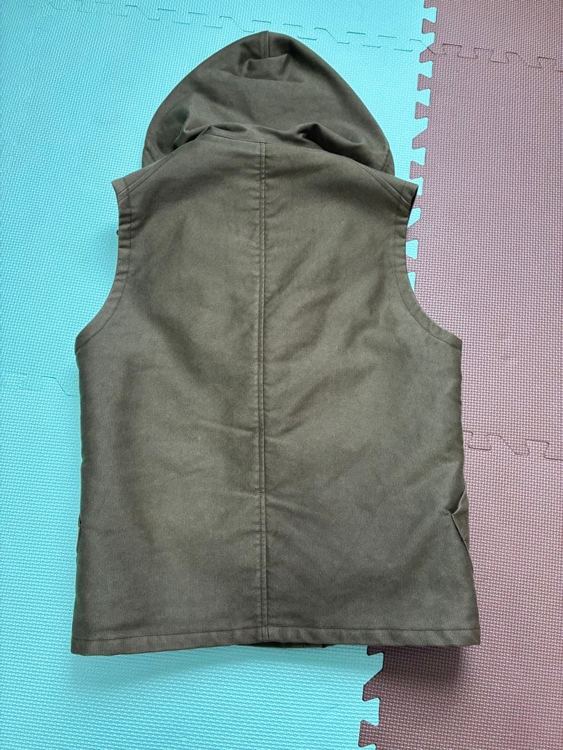 ジェラード フード付きダッフルベスト オリーブグリーン JELADO