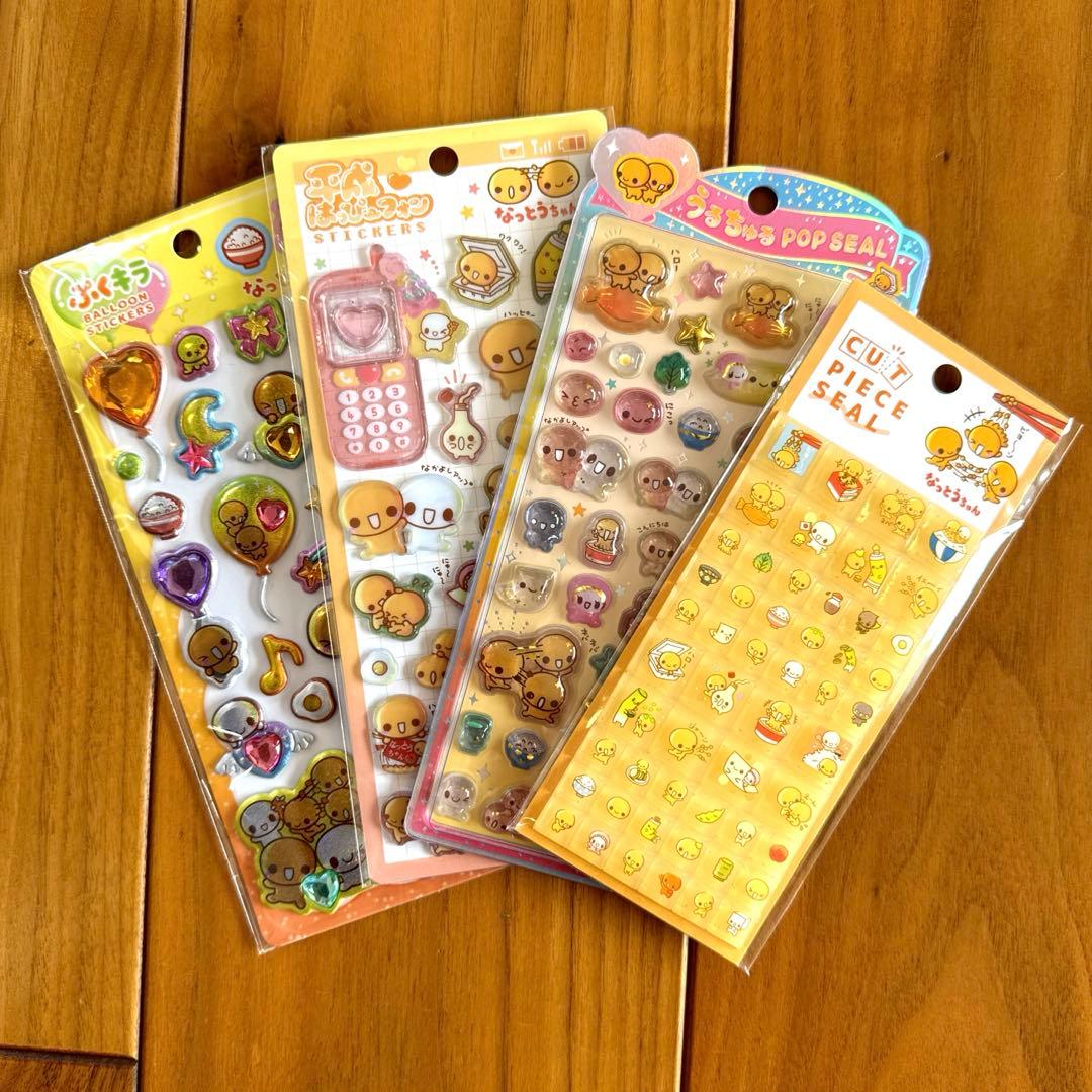 正規品】うるちゅる なっとうちゃん タイルシール 平成はっぴーフォン