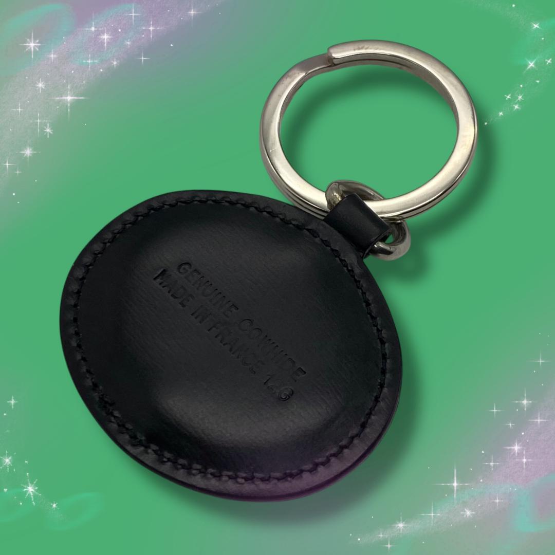 《美品》ダンヒル　キーホルダー　キーリング　レザー　ADロゴ　カード付き