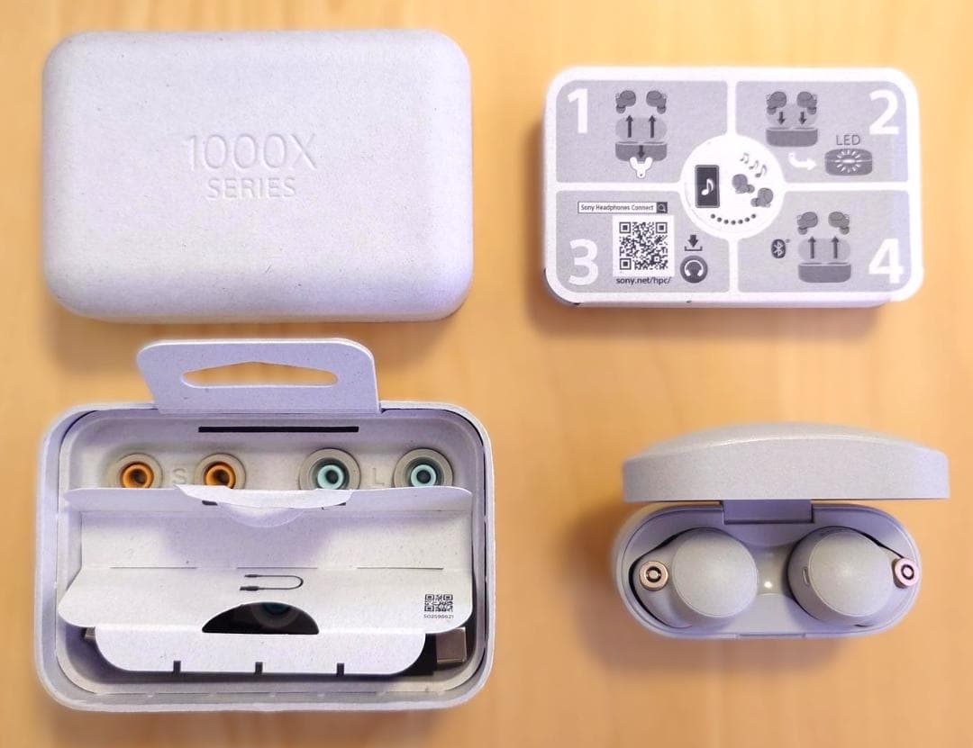 ジャンク】SONY WF-1000XM4 ワイヤレスイヤホン プラチナシルバー