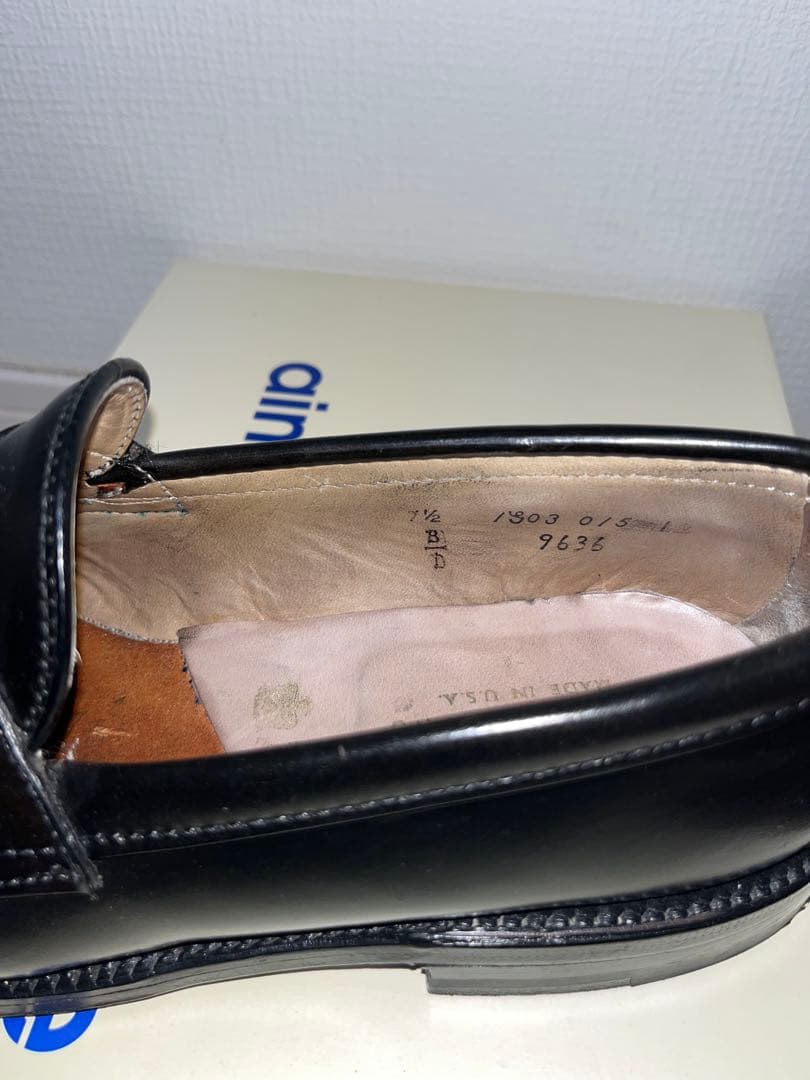 《希少トムラスト》 Alden オールデン　コードバンペニーローファー　7.5D