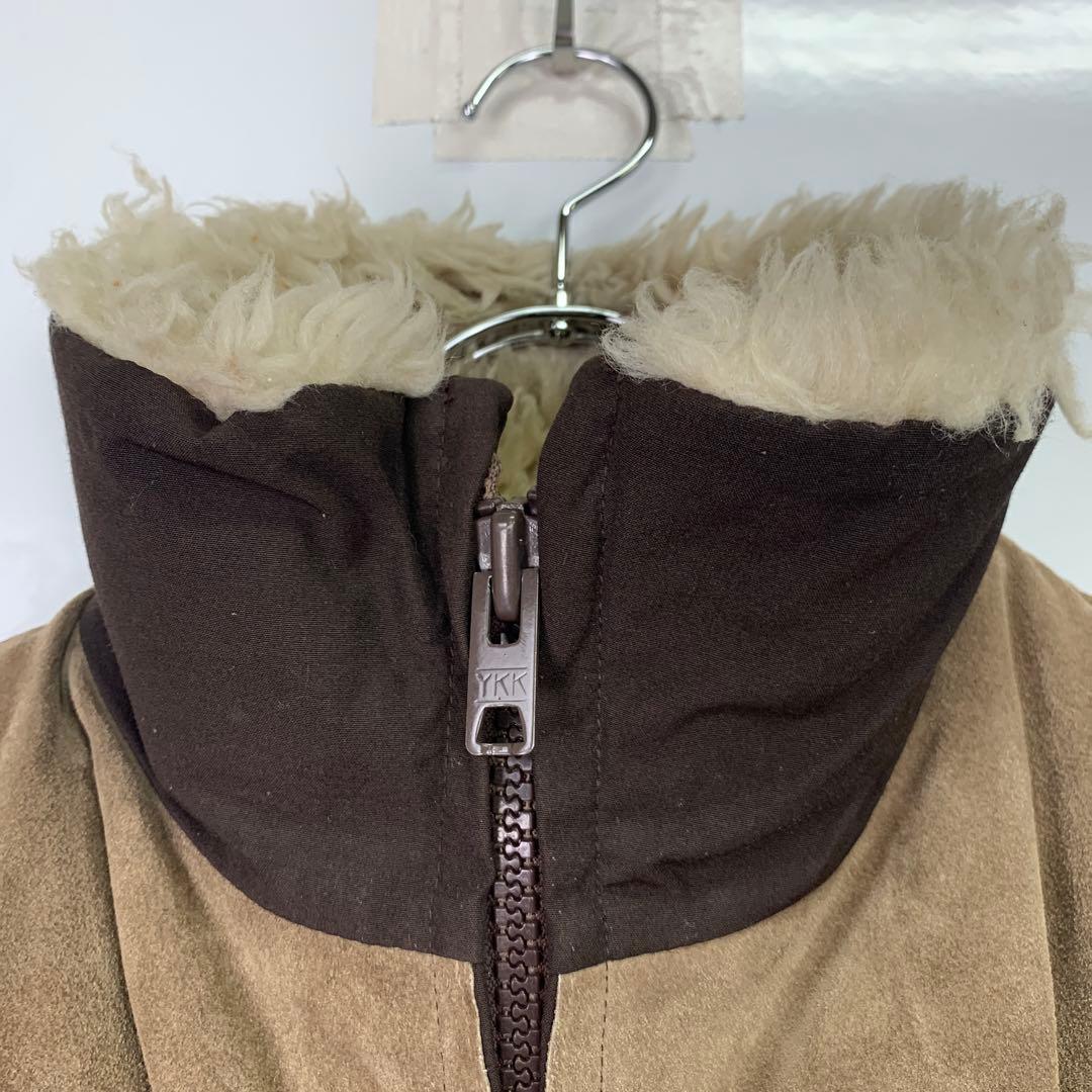 USA製ウールリッチ Woolrichボアベストエコファー茶ブラウン