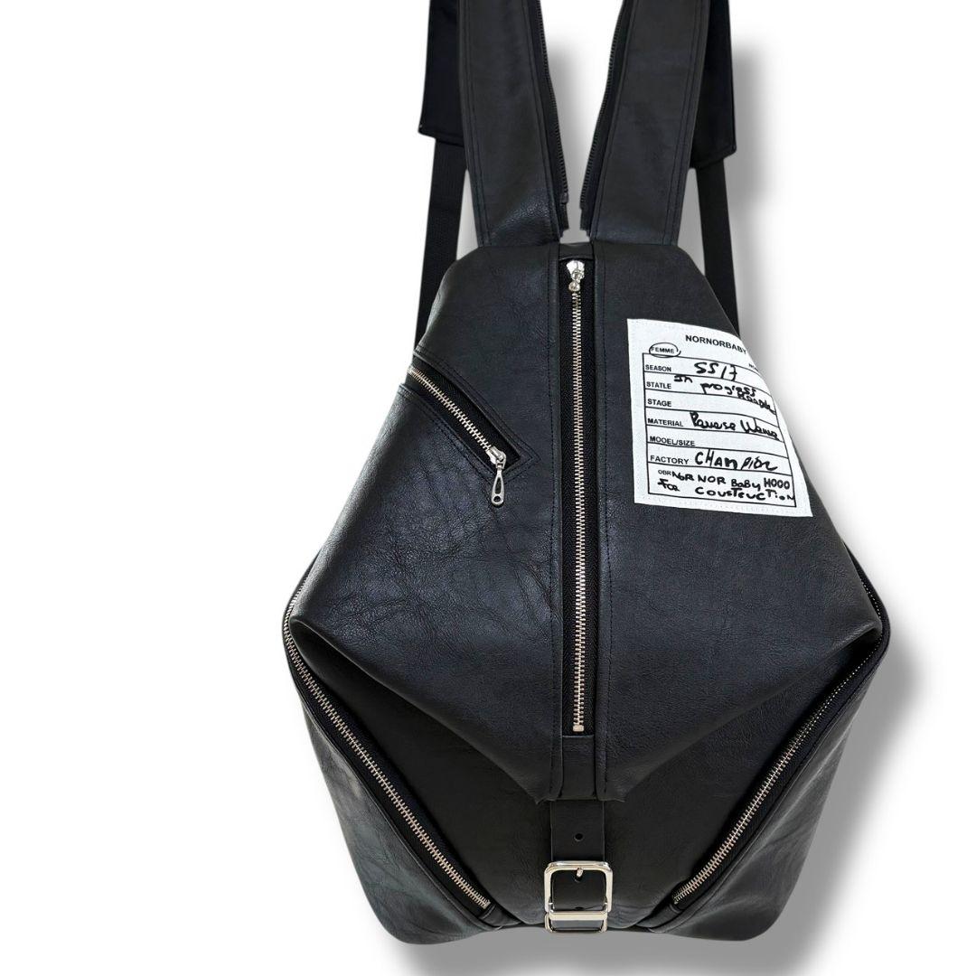 BIG size】3way bag／black leather