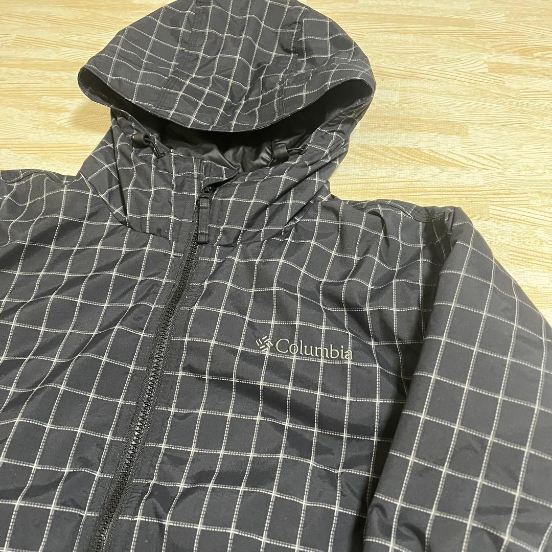 Columbia コロンビア 中綿ナイロンジャケット チェック S フーディー