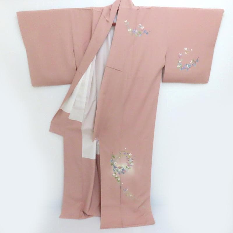 Club藤☆付け下 十日町友禅 花輪紋様 お茶席着物 フォーマル (3344