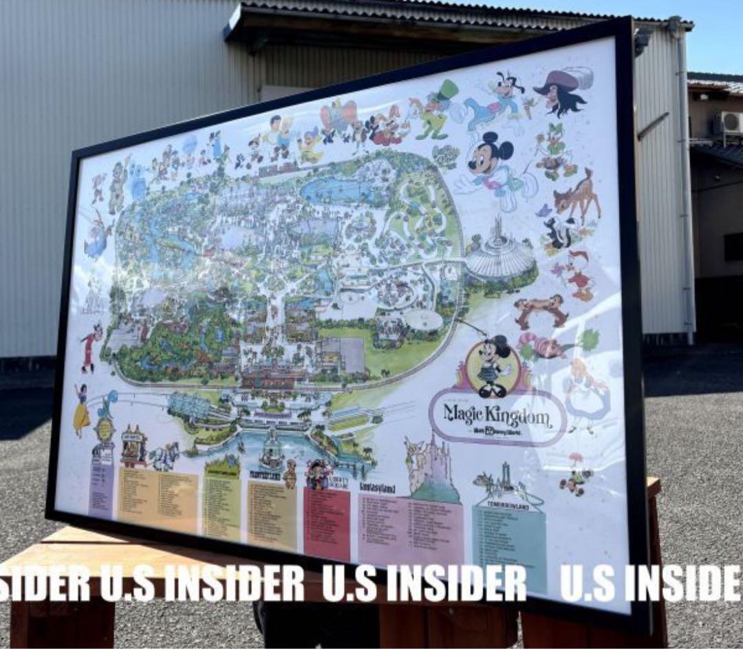 1987年　ディズニーランド園内マップ　額入り大型94cm　岐阜より迅速発送 東京ディズニーランドに開園当初からあるアトラクション一覧 | No