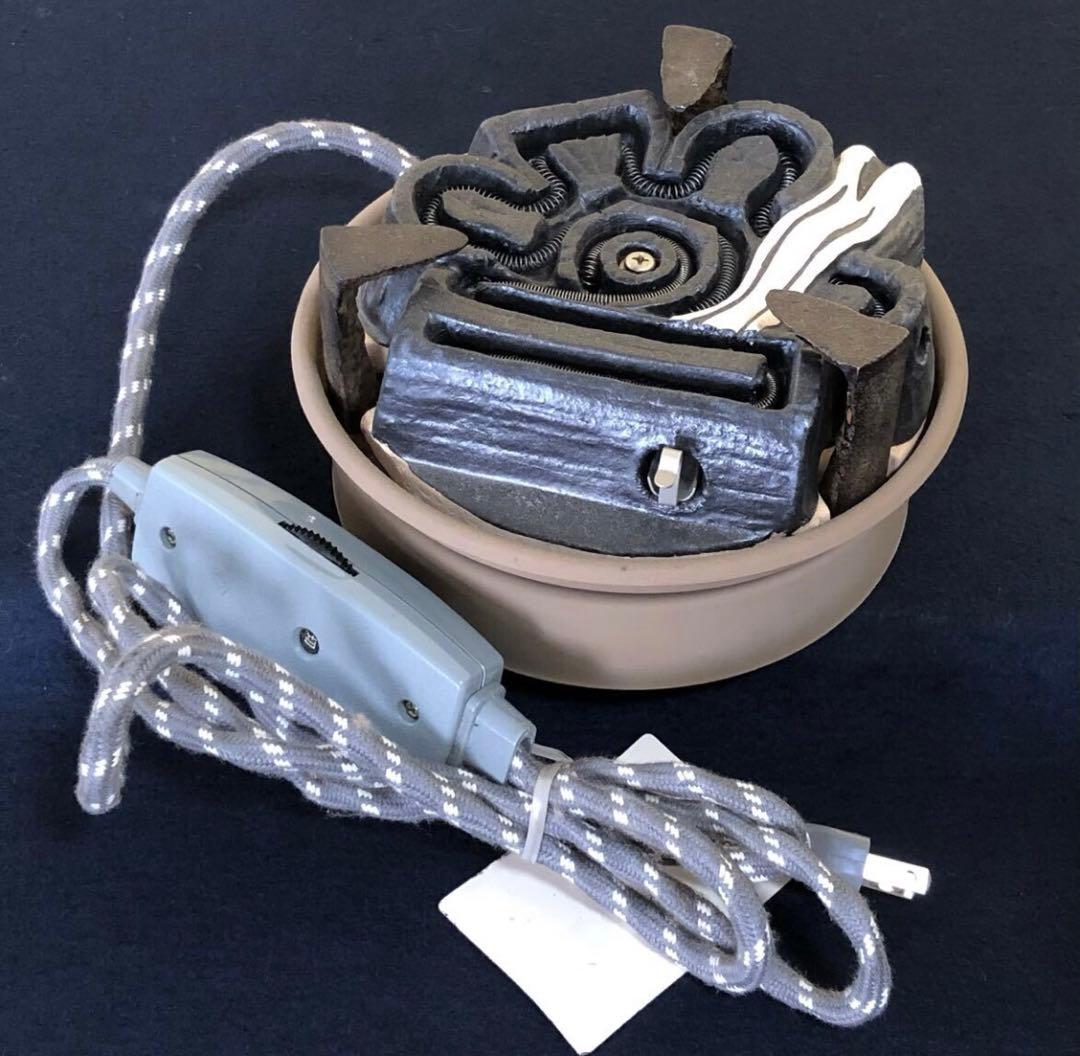 割引❗️《R》茶道具 唐銅風炉 野々田式炭型電熱器 底瓦　250911H5