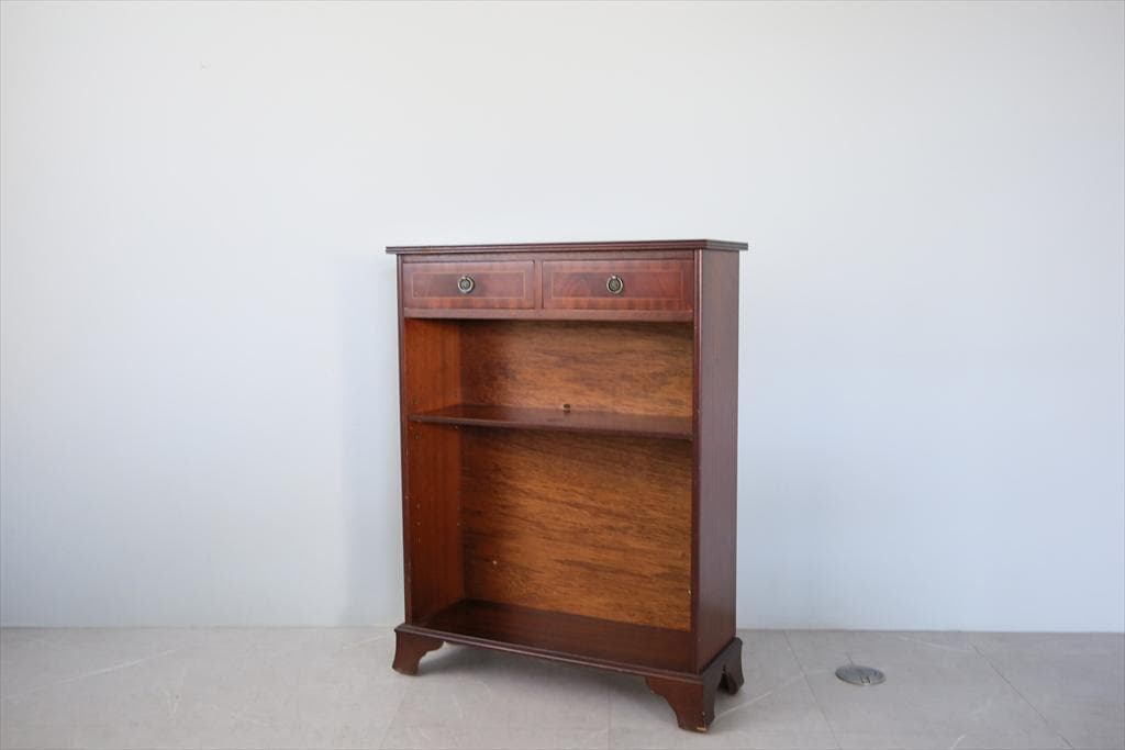 英国アンティーク木製ブックシェルフ/本棚/食器棚/飾り棚/収納ラック92