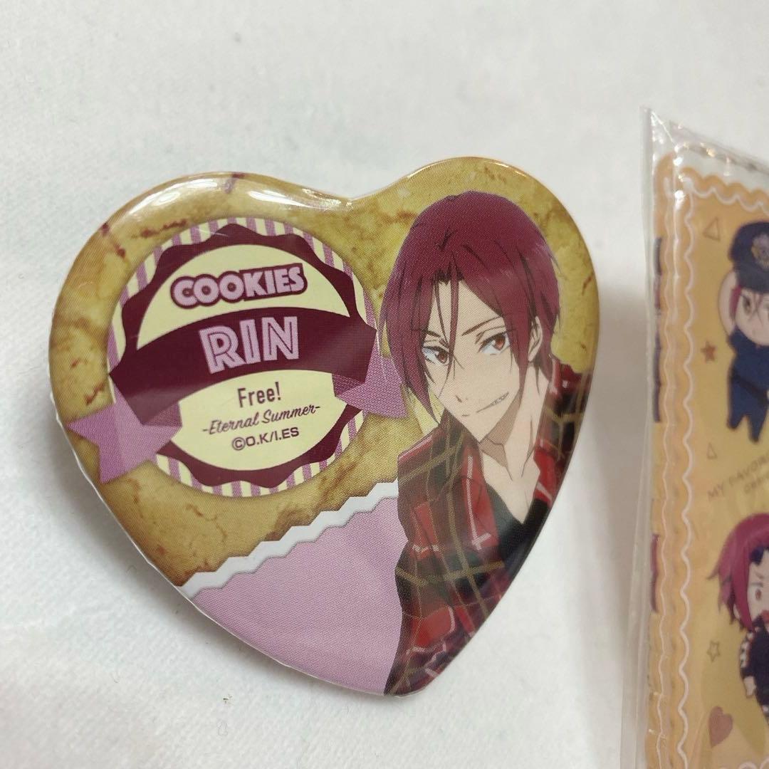 松岡凛 Free! ハート型缶バッジ キーホルダー クッキー - メルカリ