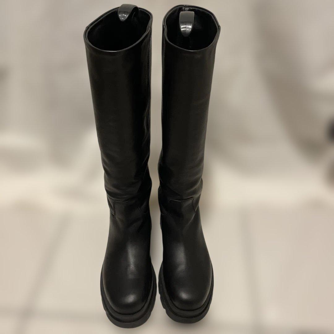 MARITAN ブラックレザーロングブーツ MARITAN ブラックレザーロングブーツ