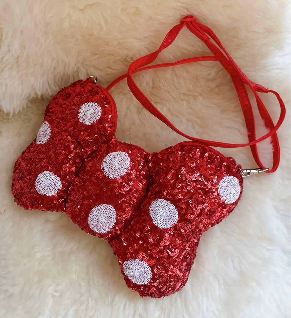 ディズニー ミニー リボン スパンコール ショルダーバッグ - メルカリ