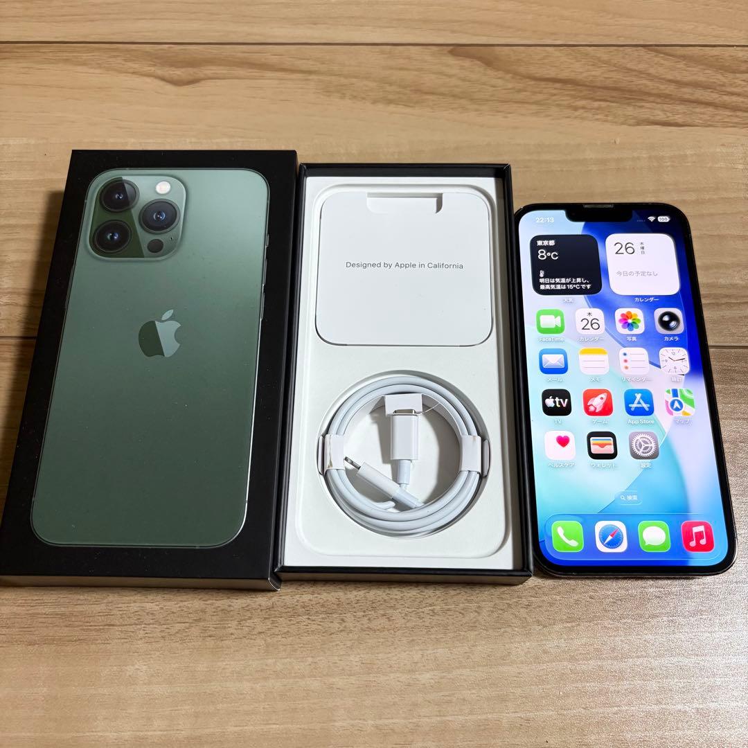 超美品 iPhone13 Pro 128GB アルパイングリーン - メルカリ