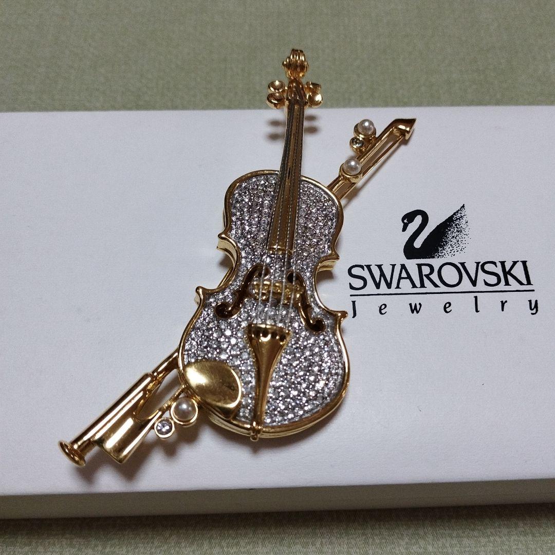 スワロフスキー　バイオリン　ブローチ 楽天市場】オーストリア スワロフスキー 使用 バイオリン ブローチ2