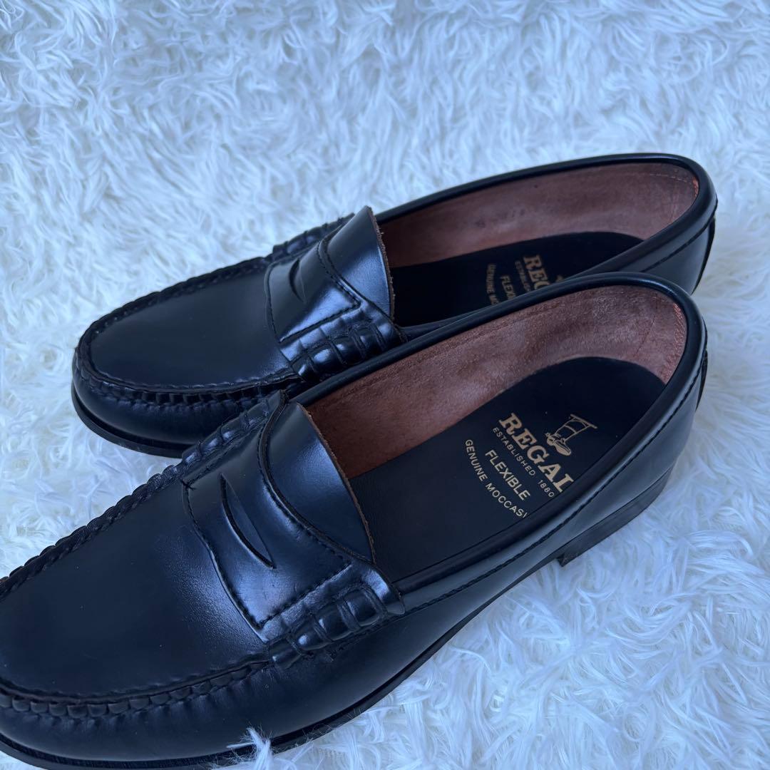 REGAL リーガル 本革 ローファー 黒 25.5cm リクルートビジネス