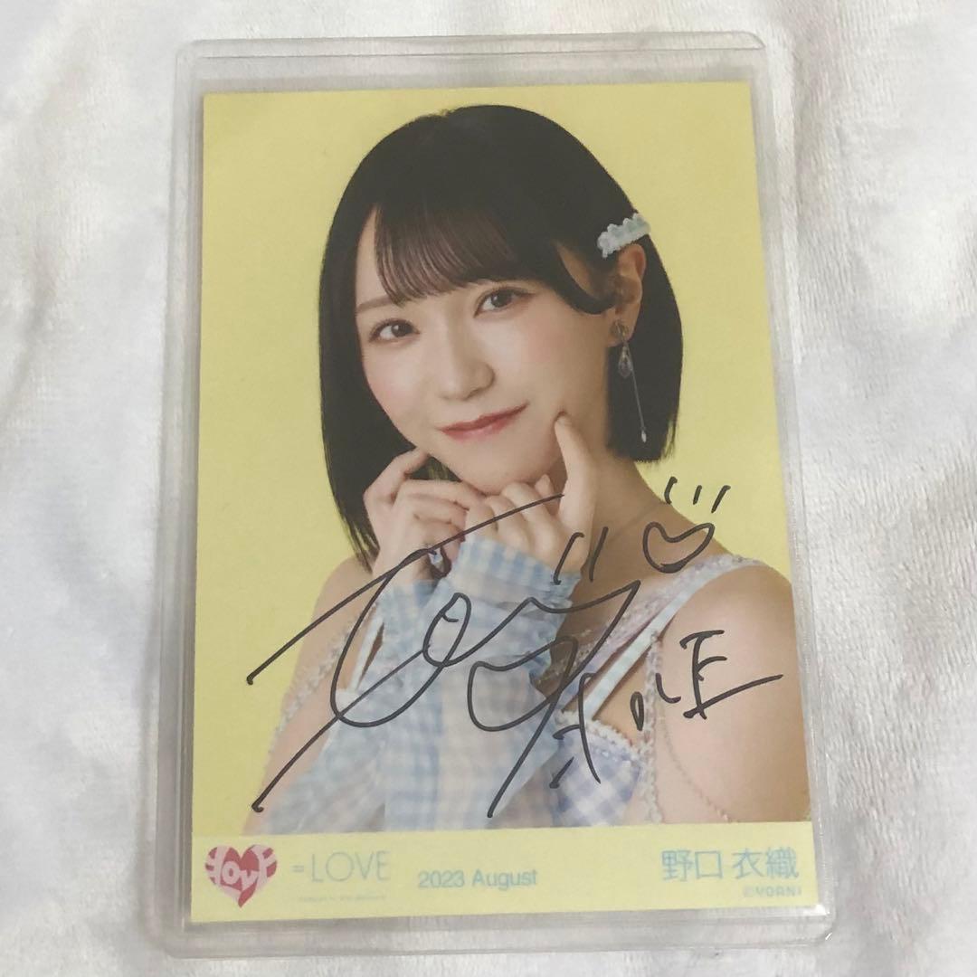 野口衣織 直筆 生写真 ナツマトペ 歌唱 ヨリ イコラブ =LOVE