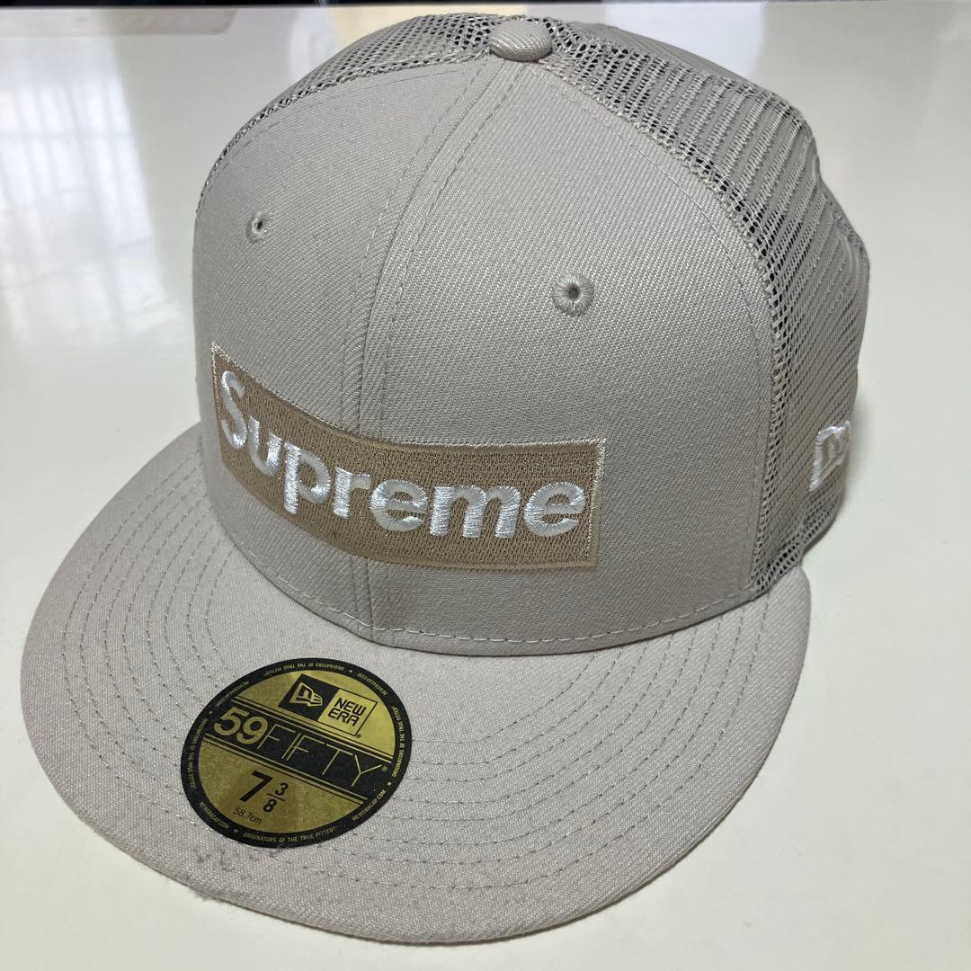 帽子 Supreme BoxLogo cap mesh back \"Stone\"