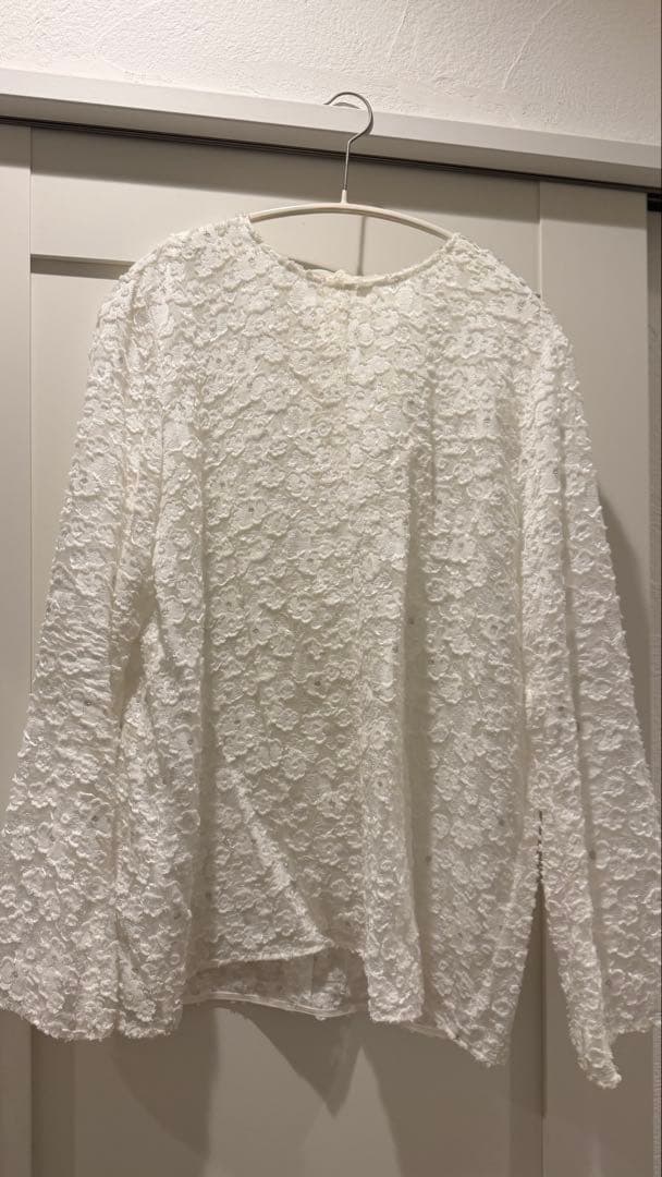 yori shirocon ヨリ レースジャガードブラウス - メルカリ