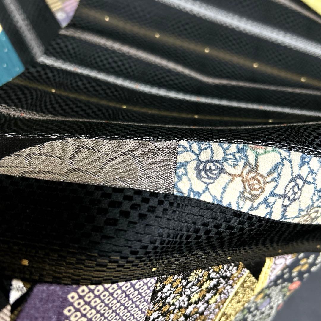 正絹　袋帯《縞　きりばめ》