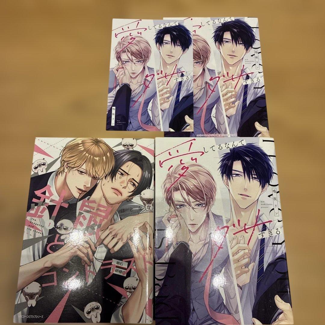 BL漫画まとめ売り 針鼠とコントラスト1巻、愛してるなんてダサすぎる