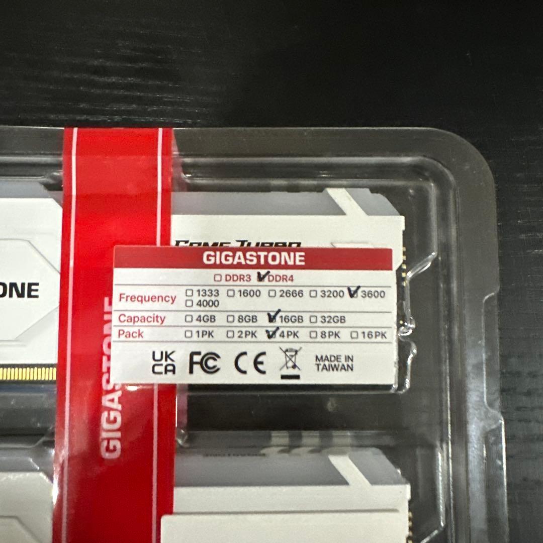 GIGASTONE Game TURBO 16GBx4枚 DDR4 - メルカリ