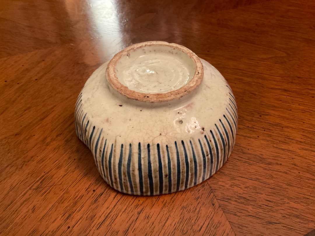 粉引絵付片口　金田誠作　素朴で手に馴染みの良い片口　金海窯の流れ　民藝