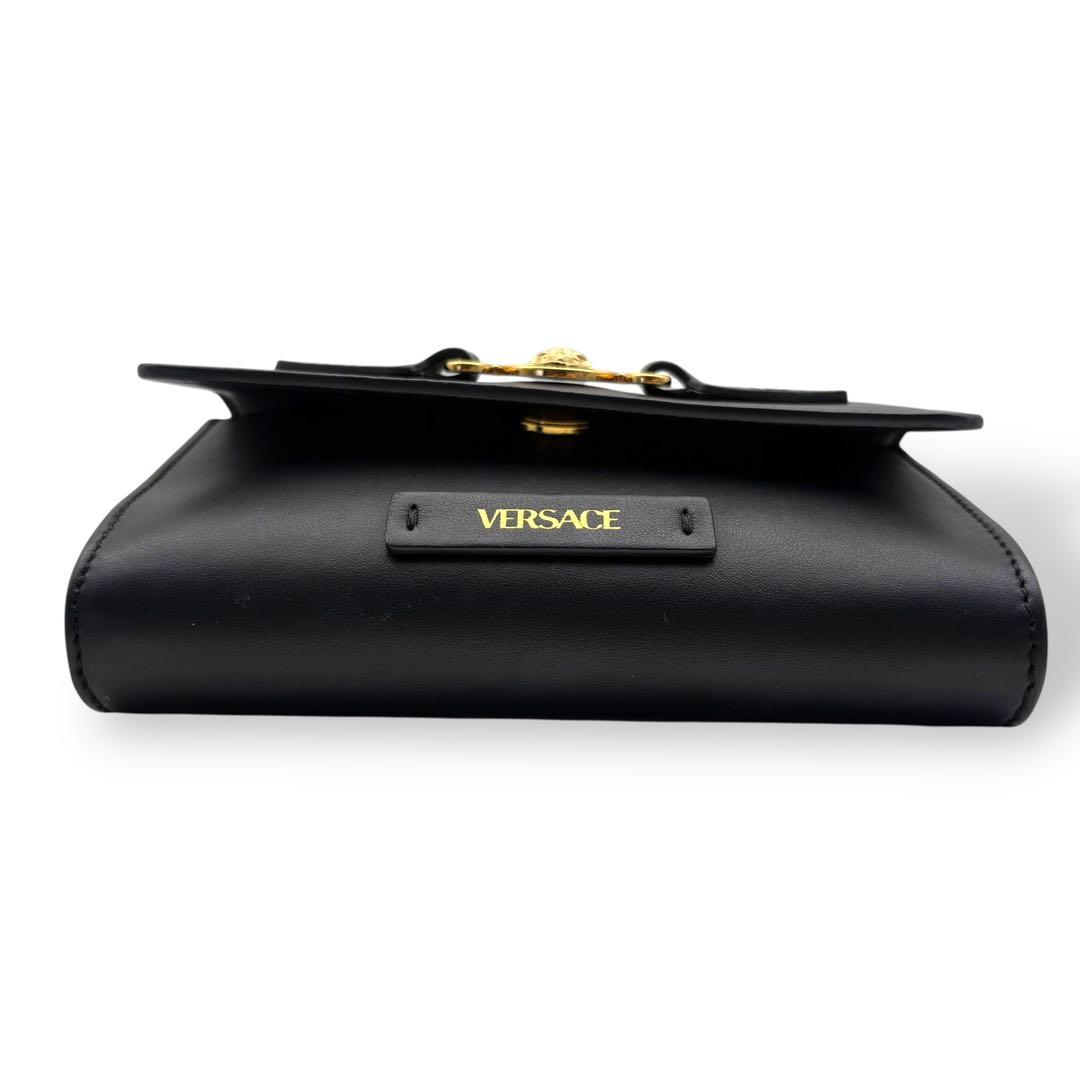 専用 ヴェルサーチェ ショルダーバッグ レザー ブラック ビギー