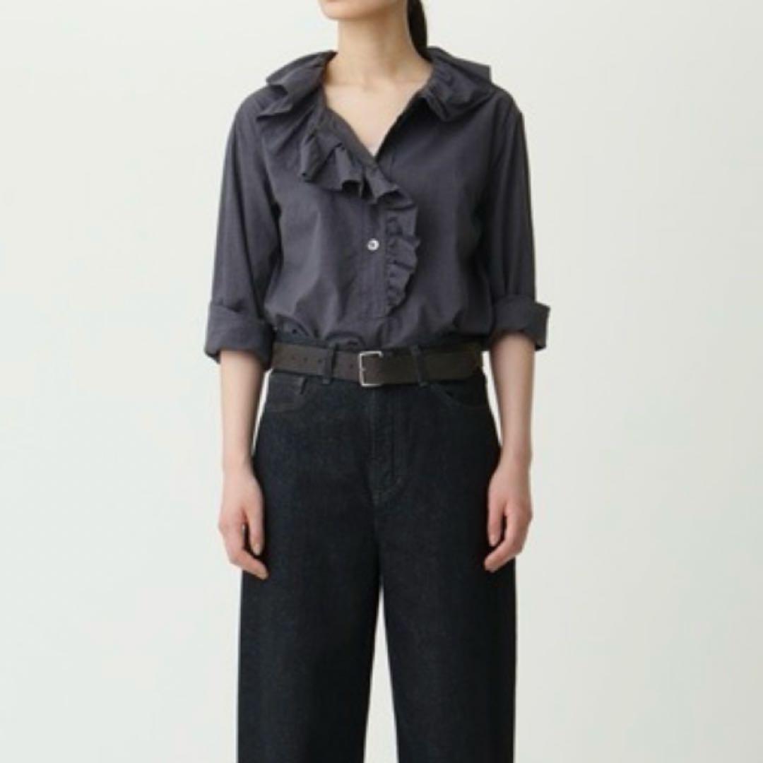 マーガレットハウエル ファインコットンシャンブレーフリルカラー