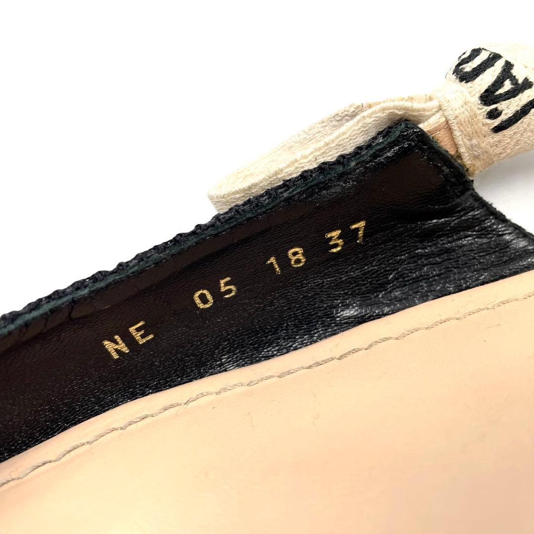 《超美品》Dior ジャディオール J'ADIOR スリングバック フラット 黒