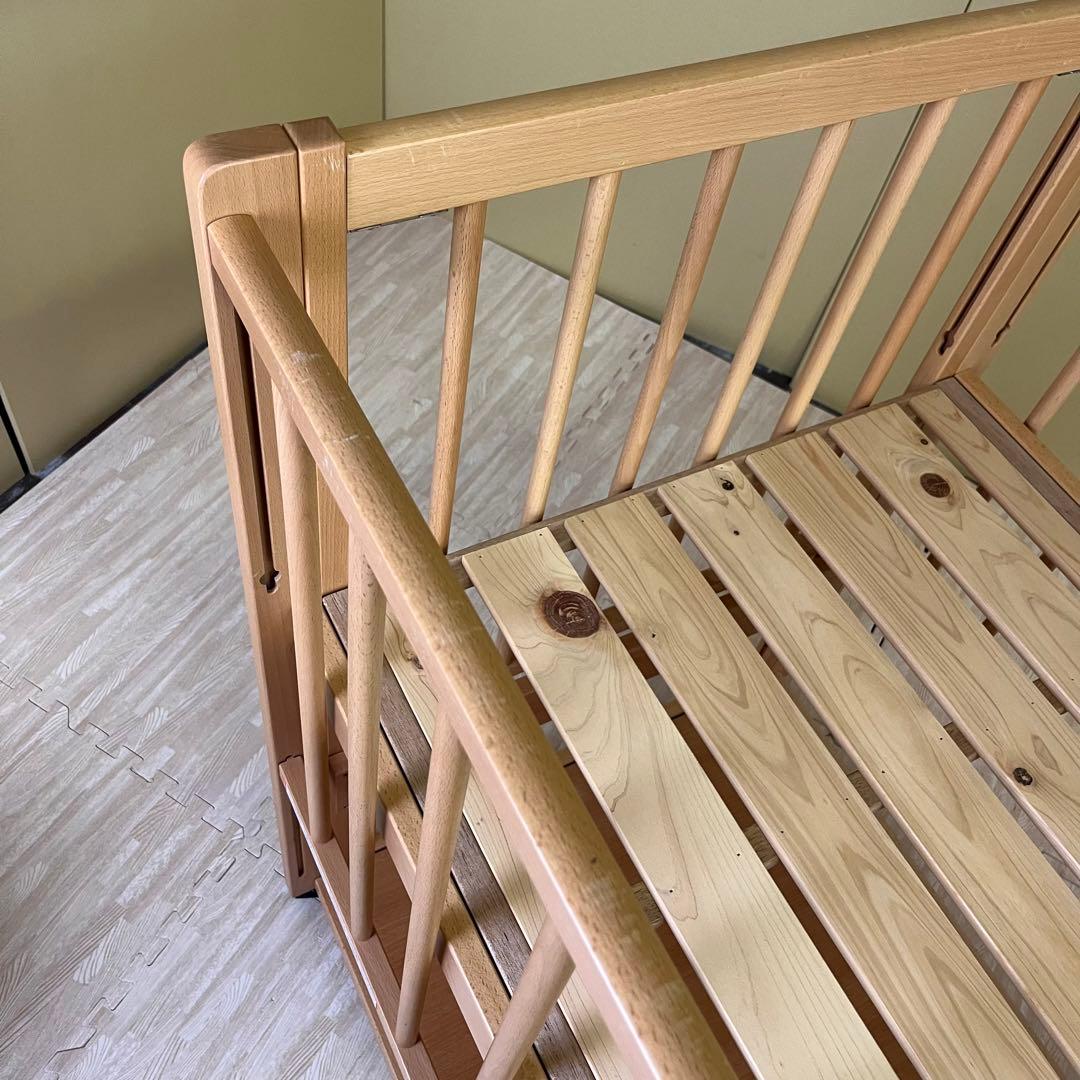 ☆除菌清掃済☆ 美品 日本製 サワベビー ハイタイプ すのこ床板 3面