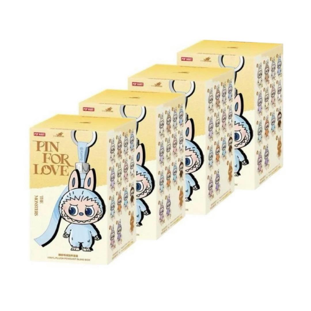 ４個セット 国内正規品 THE MONSTERS PIN FOR LOVE POP MART Labubu V4 The Monsters Pin For Love Series Plush Pendant