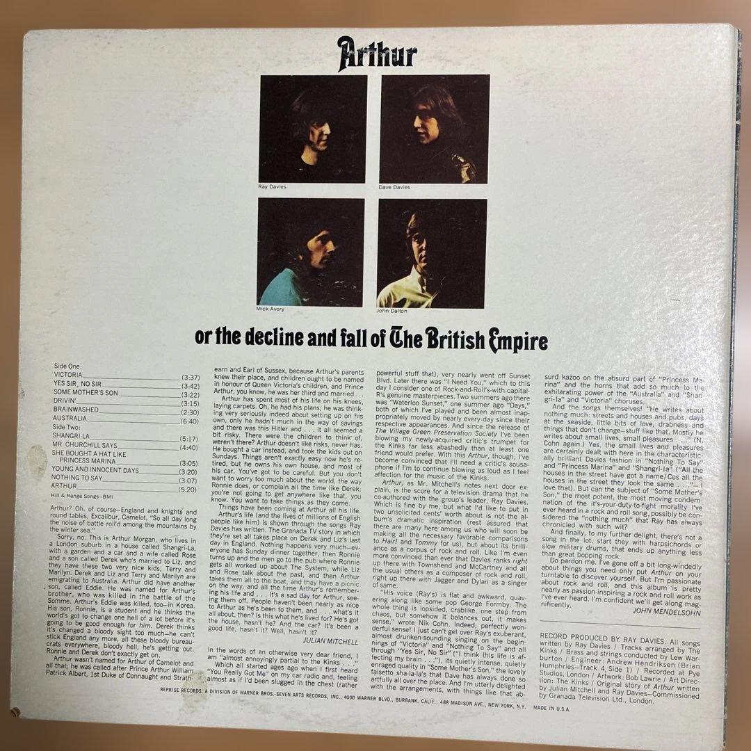 キンクス 名盤 レコード アーサー USオリジナル盤 - メルカリ