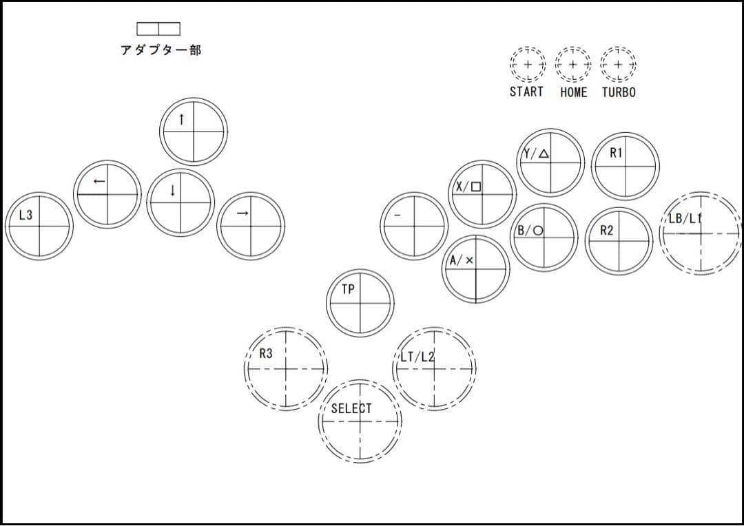 CPC-FUZZY】レバーレスコントローラー 自作 ヒットボックス マグネット