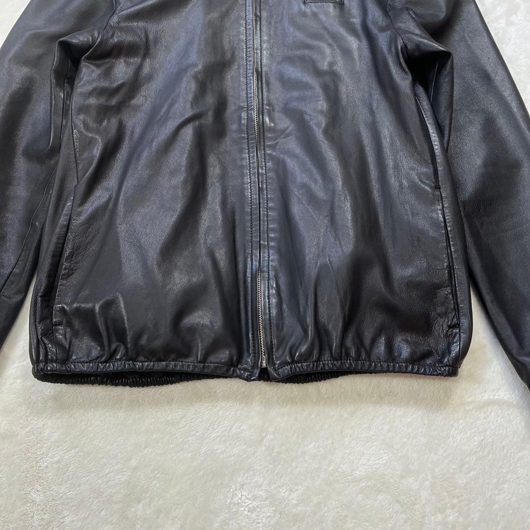 美品 Dulcamara ドゥルカマラ レザーバルーンブルゾン L ブラック